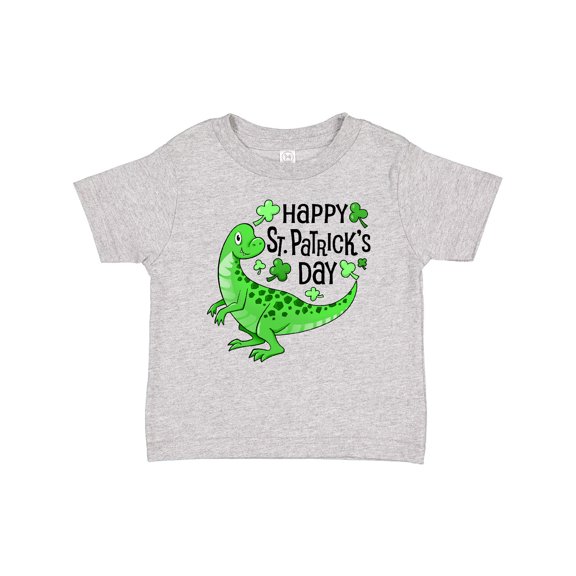 Inktastic Happy St. Patrick's Day Green Dinosaur Boys or Girls Baby T-Shirt
