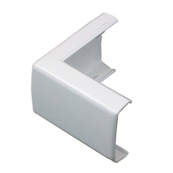 Codo exterior Wiremold NMW8 de plástico blanco para pista de rodadura