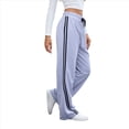 thumbnail image 1 of Pantalones Deportivos de Pierna para Mujer, Informales, de Cintura Alta, Rectos, con Cordón y Bolsillos Gris M, 1 of 9