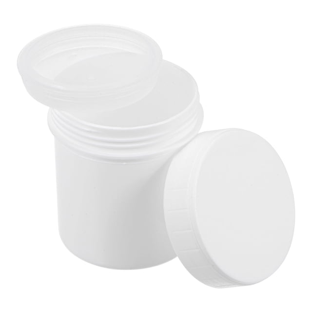 Vacío Plástico Pintura Cubo 0.04 -Galón/150mL Sello Almacenamiento Contenedor con Sellado Tapa Blanco 5 Piezas