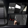 thumbnail image 7 of DIKSOAKR Leather Car Seat Cover Fit for Buick Envision 2016-2025 Faux Leather Car Seat Protector Vehicle Cushion Covers Compatible Airbag Waterproof Full Set 5 Seats Black&Gray, 7 of 7