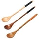 thumbnail image 4 of Cuchara de madera con mango largo para sopa, café, té, vajilla de cocina (pintura antigua negra) Likrtyny Batería de cocina, 4 of 9