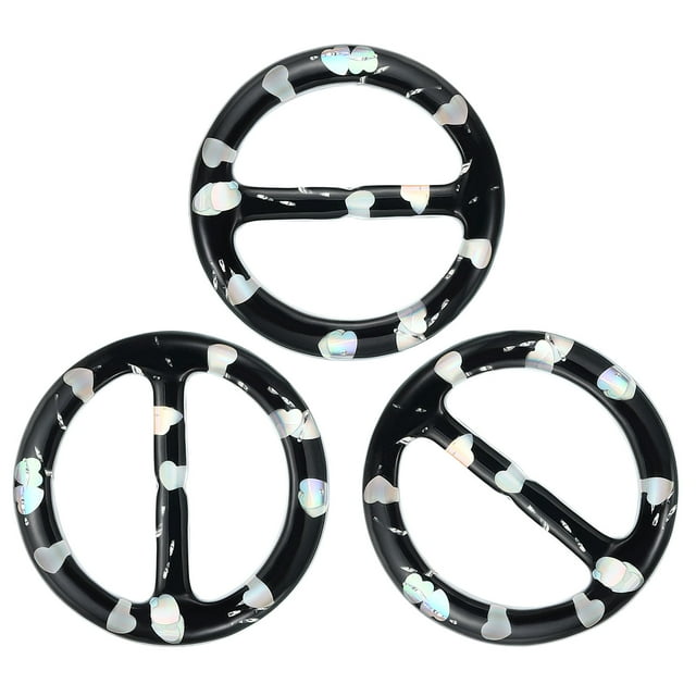 Uxcell 1.4inch Circle Round Resin Scarf Ring Clip, para mujer, bufanda de seda, camiseta suelta, decoración, 8 piezas, estilo negro 4