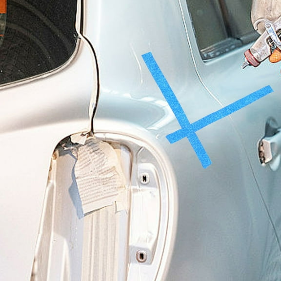 IBASETOY Masking Tape Blue Crepe Paper 4Set for Precision and Accuracy in Painting