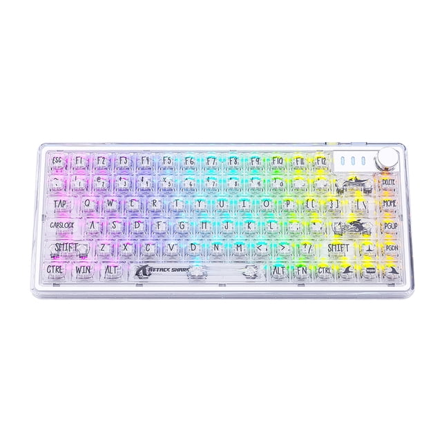Teclado mecánico K75 Hot Swap RGB 82 teclas Teclado con cable (blanco transparente) Hugtrwg Nuevos Originales