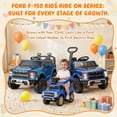 thumbnail image 4 of COCLUB 3 In 1 Push Car for Toddlers, Licensed Ford F-150 Push Car with Removable Parents Handle, Guardrails, Horn, LED Light, Toddlers Ride On Toys for Ages 18-36 Months, Blue, 4 of 8