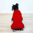 thumbnail image 3 of Pet Dog Turtleneck Knitted Sweater, Warm Dog Pullover, Comfortable Warm Pet Winter Clothes Outfits for Small Dogs (L, Red), 3 of 9
