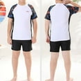 thumbnail image 6 of RUTAYY Boys Plus Size Swimwear Set Adjustable Split Swimming Swimwear For Teens And Kids Summer Beach Shorts And Swim Trunks Pool Bohemian Beachwear, 150, 6 of 7