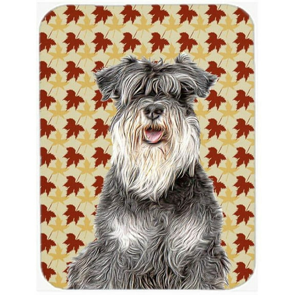 Fall Leaves Schnauzer Mouse Pad, Hot Pad or Trivet