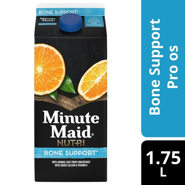 Jus d’orange pur à 100 % Minute Maid Nutri Pro OsMC, carton de 1,75 L