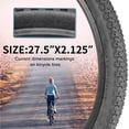 thumbnail image 4 of 2Pack Bike Tire 27.5 X 2.125 Inch Folding Replacement Bike Tire with Tire Tube Foldable Bead Wire Bicycle Tire for Mountain Bike, 4 of 7