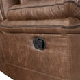 thumbnail image 5 of New Classic Furniture Ryland Polyester Fabric Sofa with Dual Recliner in Brown, 5 of 10