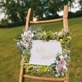 thumbnail image 4 of 2 piezas de corona de arco de boda, telón de fondo Floral, flores de seda hechas a mano, botín de flores artificiales para puerta de granja, pared de Púrpura, 4 of 8