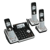 AT&T TL88102 DECT 6.0 2-Line 3-Handset Cordless Phone System with Digital Answering