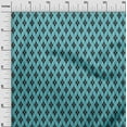thumbnail image 2 of oneOone Organic Cotton Voile Teal Blue Fabric Argyle Check Print Fabric By The Yard 42 Inches Wide, 2 of 4