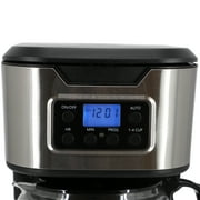 Better Chef 12-Cup Programmable Coffee Maker in Black with Stainless Steel Accents