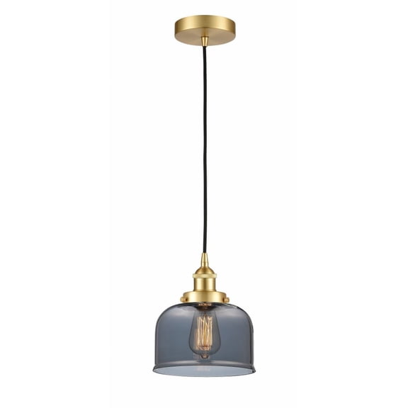 616-1PH-SG-G73-LED-Innovations Lighting-Bell - 1 Light Mini Pendant In Industrial Style-10 Inches Tall and 8 Inches Wide