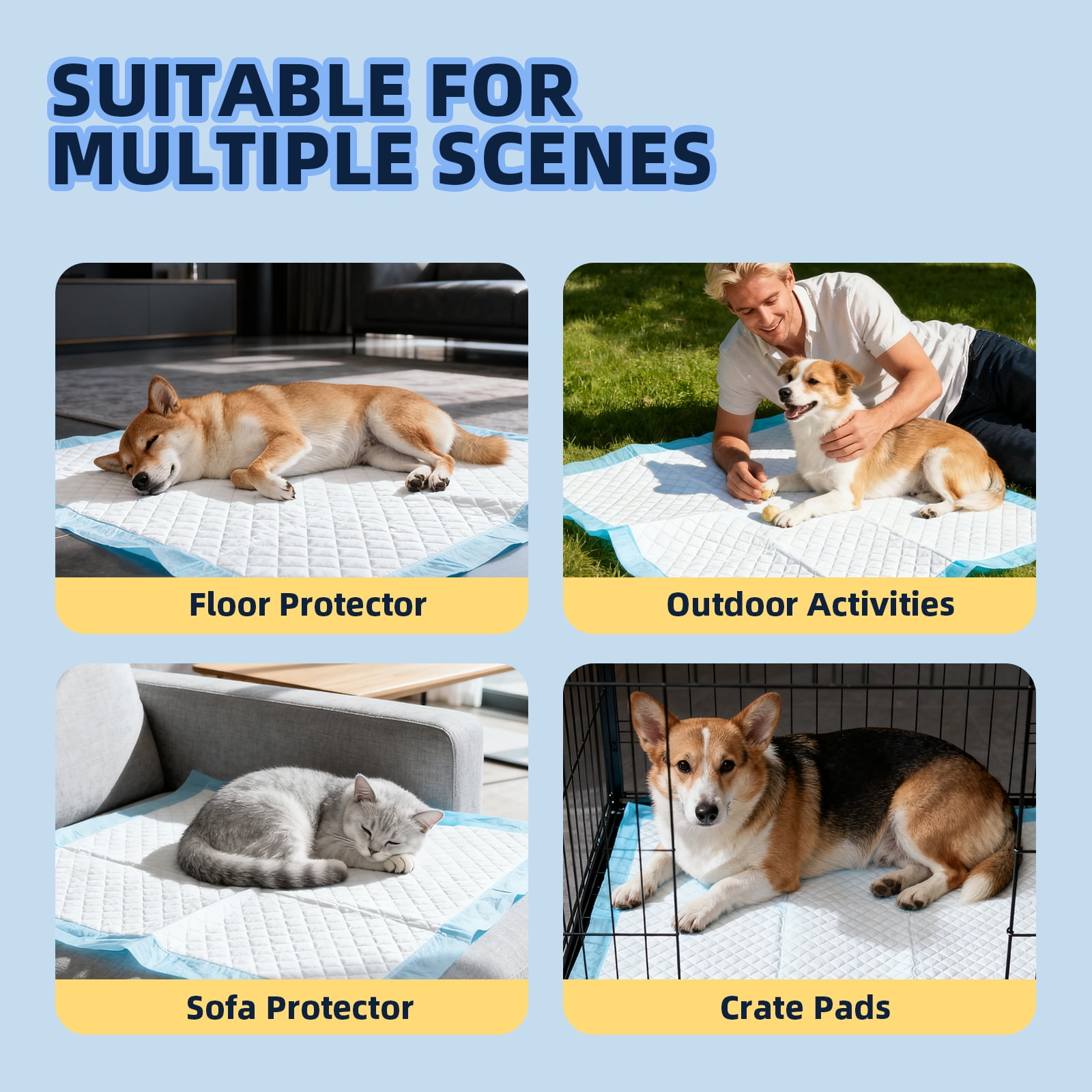 BIGGMED Dog Pee Pads Extra Large 28"x30", 50 Count Puppy PadsXL, Potty Pads for Dogs, Super Absorbent & Leak-Proof, Disposable Training Pads for Puppies, Doggie Pads