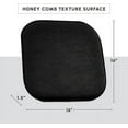 thumbnail image 4 of Elegant Comfort 2 Pack Chair Cushion Covers - Skid-Proof Rubber Backing - 16 x 16 Inch - Thick Dining Square Shape Seat Covers - Comfortable Textured Chair Pads with Ties - Honeycomb Pattern, Black, 4 of 7