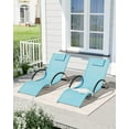 thumbnail image 3 of AKDSteel Patio Lounge Chairs Set Of 2, Ergonomic Design With Quick-Dry Textilene Fabric And Iron Frame For Pool, Garden, Beach, And Backyard, 3 of 7