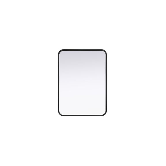 Elegant Decor Contour Metal Rectangle Mirror 22x30 in Black