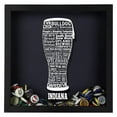 thumbnail image 2 of Torched Indiana Beer Cap Shadow Box Wall Mount Decor 13"x13"x3" Black, 2 of 8