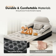 Honeydrill Twin Size 9 Air Mattress with Headboard, Air Couch Sofa Bed