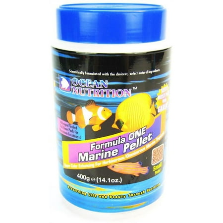 Ocean Nutrition Formula One Marine Pellets: Color-Enhancing, High-Protein Fish Food with Garlic Krill for Tropical Marine Fish
