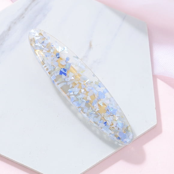 2 PCS Acrylic Resin Hair Clips, Handmade Hair Barrettes , Glitter Crystal Geometric Hairpin, Gifts for Women Girls