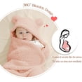 thumbnail image 4 of Manta para bebé Nunibum Plush Lindo Bear Pink, 4 of 7