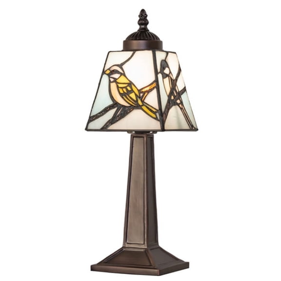 Meyda Tiffany 262793 Backyard Friends 15" Tall Buffet Table Lamp - MultiColor