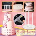 thumbnail image 3 of Cheers.US 2Pcs/Set(6''+8'') Cake Support Frame,Cake Stands Spacer,Multi-Layer Cake Support Set, Round Dessert Shelf Cake Gasket Cake Support Frame Cake Stands Baking Tools Piling Brackets, 3 of 7