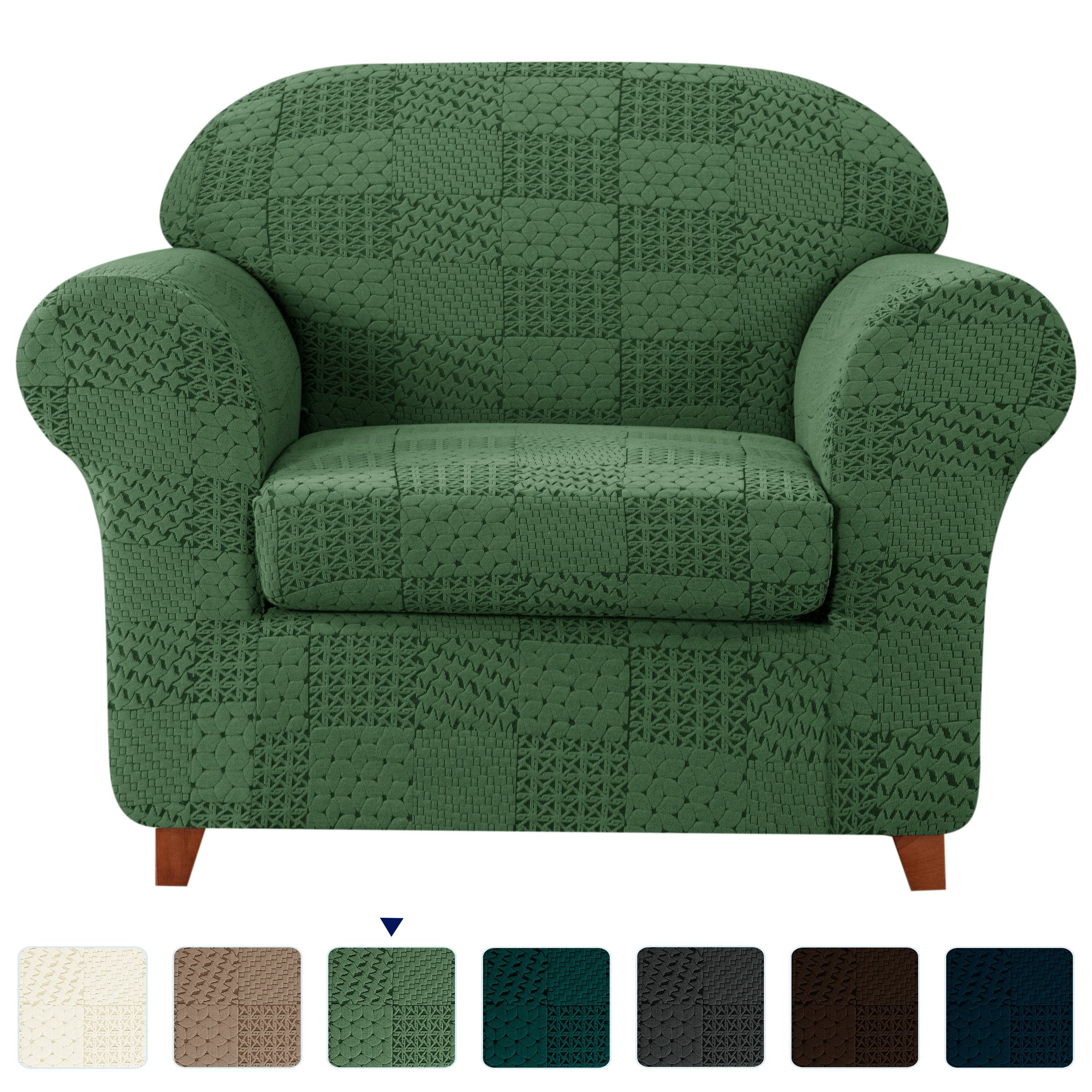 Subrtex Stretch 2Piece Sofa Slipcover Patchwork Pattern Couch Cover