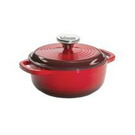 Lodge 1 5  Quart Enameled Cast Iron Dutch Oven in Red 