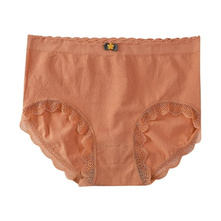 ShomPort Women s Cute Underwear Comfortable High Waisted Hipster Panties Lace Trim Stretchy Briefs