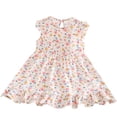 thumbnail image 2 of Nmnitkp Girl Dresses Summer Hawaiian Print Short Sleeve Round-Neck Leisure Sports Beach Long Skirt for Kids Multicolor,8-9Years, 2 of 3