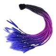 thumbnail image 1 of Casco s Decoración , Decoración del cabello, 55 cm Rampa de degradado punk Motocross Peluca rizada Cabello para negro azul morado Yotijar cola de caballo peluca de pelo, 1 of 7