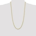 thumbnail image 2 of Diamond2Deal 10K Yellow Gold 3.5 mm Semi-Solid Rope Chain Necklace for Mens 28", 2 of 6