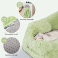 thumbnail image 3 of Dog Couch, Small Dog Bed with Removable Washable Cover, Cute Cat Couch for Pets, Cat Beds for Indoor Cats with Anti-Slip Bottom (Green), 3 of 14