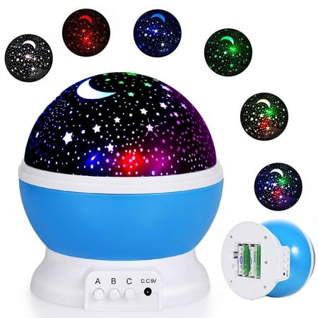 Romantic Star Sky Projector Constellation Starry LED Night Light Baby boy Kids Lamp Moon Rotating Cosmos Toys (Best Baby Night Projector)