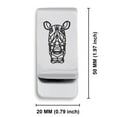 thumbnail image 2 of Stainless Steel Geometric Polygon Rhino Animal Classic Slim Money Clip Credit Card Holder, 2 of 2