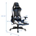 thumbnail image 2 of Costway Massage Gaming Chair Recliner Gamer Racing Chair w/ Lumbar Support & Footrest, 2 of 10