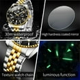 thumbnail image 4 of OLEVS Watch for Men Stainless Steel Business Dress Luxury Diamond Big Face Waterproof Mens Watches with Date Analog Wrist Men Watch Reloj para Hombre Black Dial, 4 of 12