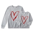 thumbnail image 3 of Tisuna Kids Girls Sweatshirts Child Relaxed Fit Heart Print Sweatshirt Teen And Youth School Play Long Sleeve Outfits Size 3-4 Years, 3 of 3