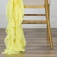 BalsaCircle 10 Yellow Premium Solid Curly Chiffon Chair Sashes Wedding Slipcovers - Walmart.com
