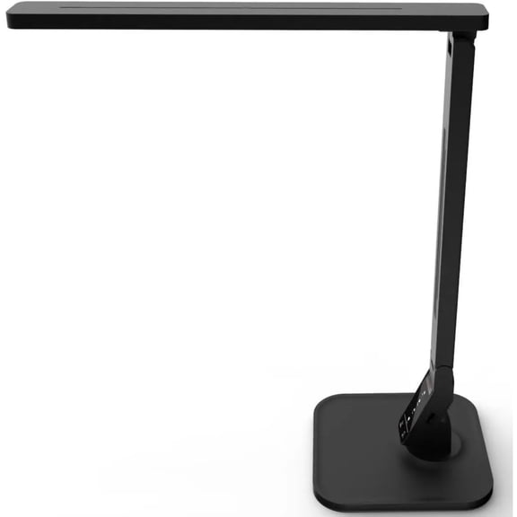 LED Desk Lamp with USB Charging Port, Dimmable Desk Light with 4 Lighting Modes, 5 Brightness Levels, Touch Control, 1-Hour Timer for Home Office, Reading, Study, Black