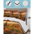 thumbnail image 3 of Quilt King Size Bedding Set, Fall Turkey Reversible Summer Quilt 3 Pieces, Thanksgiving Country Pumpkins Maple Leaves Lightweight Bedspreads Coverlets with 2 Pillow Shams for All Seasons, 3 of 5