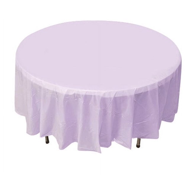 Mantel desechable de color sólido multicolor opcional redondo (84 pulgadas) mantel de plástico peva