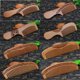 thumbnail image 1 of Juego de 8 piezas: madera con cepillo antiestático y sin cepillo hecho a mano para barba, cabello de cabeza, peines para hombres y mujeres, peine de dientes anchos, cepillo de bambú natural,, 1 of 5