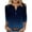 Navy, variant on Cilsoka Women's 3/4 Sleeve Henley Shirts Dressy Casual Gradient Tunic Tops Button Up V Neck Loose Pullover Raglan Blouse